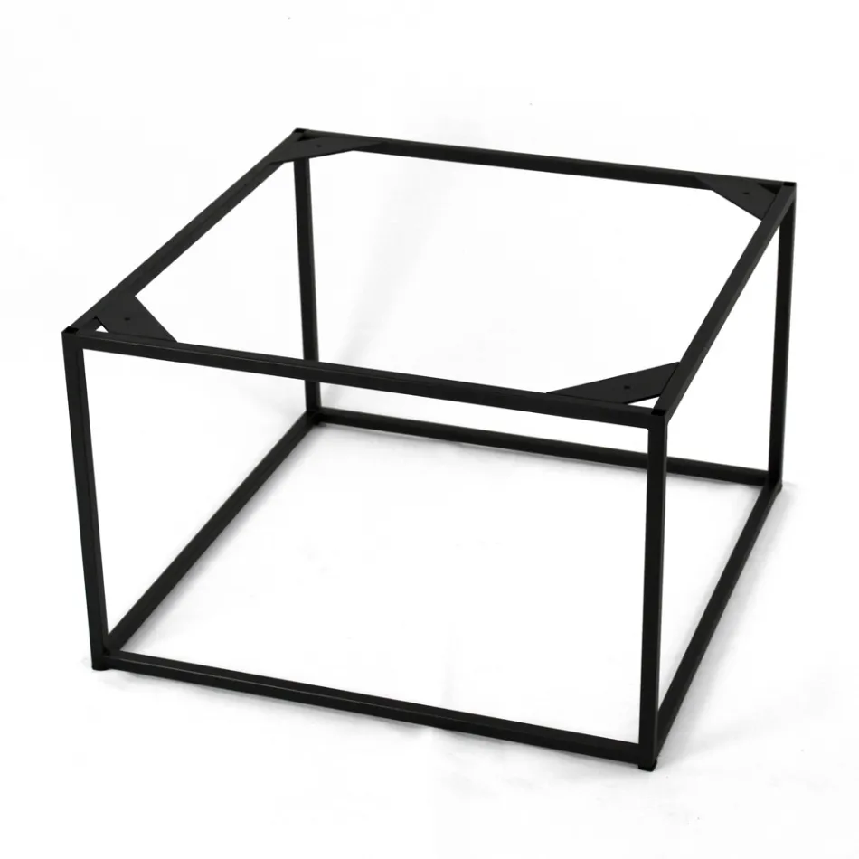 Stoneware and Steel Coffee Table Made in Italy - Birba Viadurini