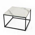 Stoneware and Steel Coffee Table Made in Italy - Birba