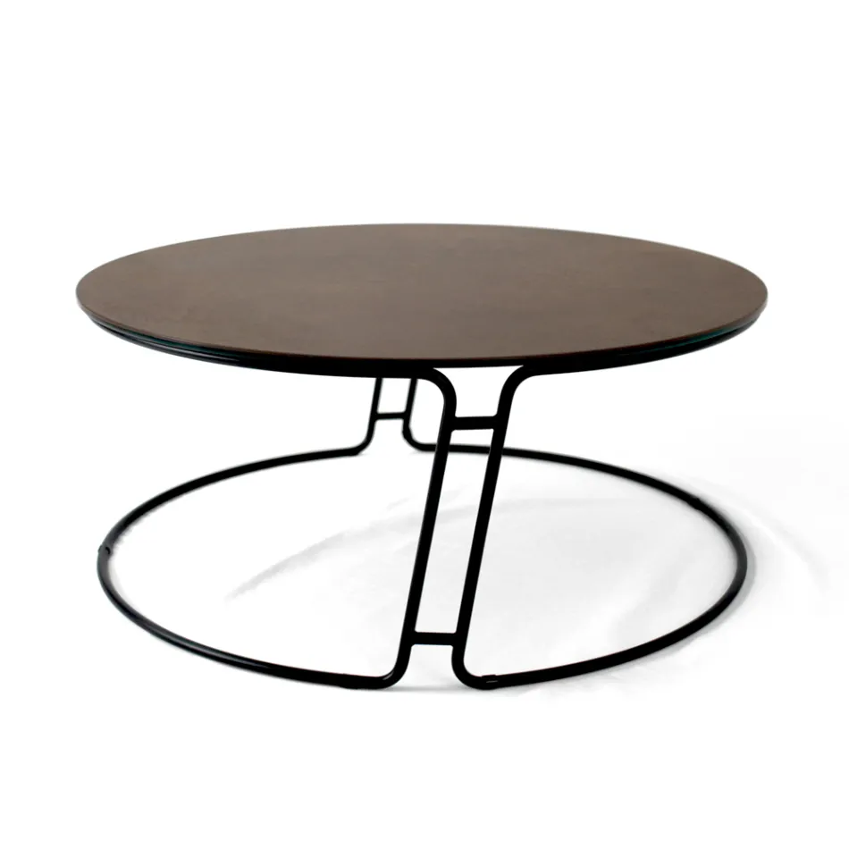 Coffee Table Round Top and Base Made in Italy - Tullia Viadurini