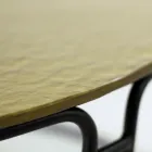 Coffee Table with Glass Top and Round Base Made in Italy - Tullia Viadurini