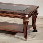 Rectangular Living Room Coffee Table with Glass Top Made in Italy - Gaol Viadurini