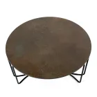 Round Coffee Table with 3 Crescent Base Made in Italy - Arepa Viadurini