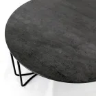 Round Coffee Table with 3 Crescent Base Made in Italy - Arepa Viadurini
