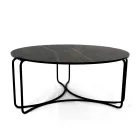 Round Coffee Table with 3 Crescent Base Made in Italy - Arepa Viadurini