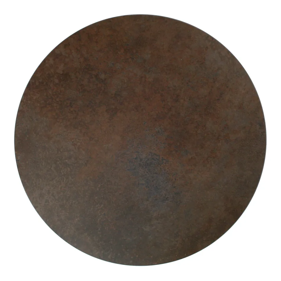 Round Coffee Table with Porcelain Stoneware Top Made in Italy - Paini Viadurini