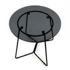 Round Coffee Table with Glass Top Made in Italy - Paini Viadurini
