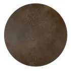 Round Coffee Table in Steel and Stoneware Made in Italy - Alisea Viadurini