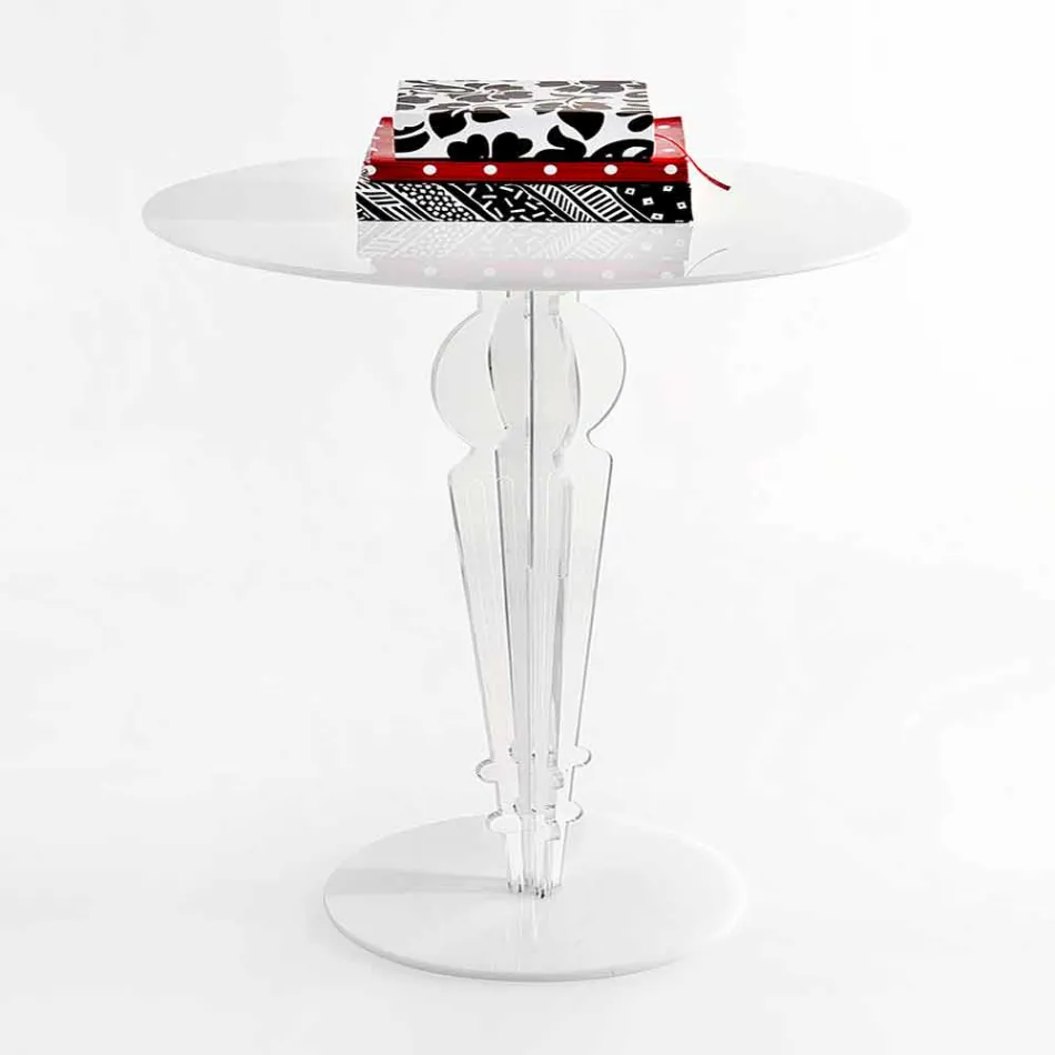 Classic design coffee table, in H 64cm acrylic glass, Cles Viadurini