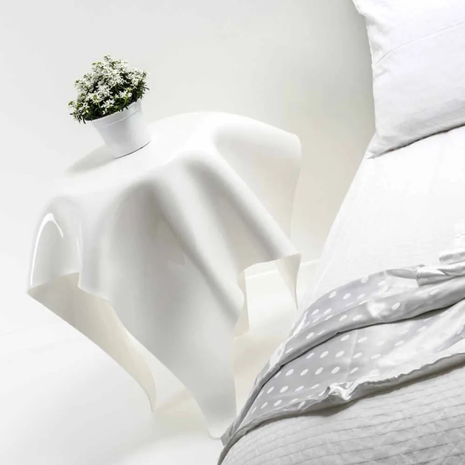 Contemporary white plexiglass design table Otto, made in Italy Viadurini