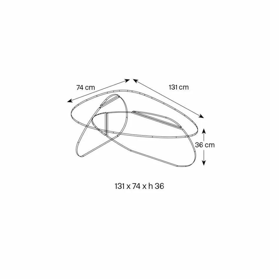 Design Coffee Table in Transparent, Smoked and Etched Glass Made in Italy - Tac Tac Viadurini