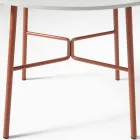 Round Outdoor Coffee Table in HPL with Metal Base Made in Italy - Makino Viadurini