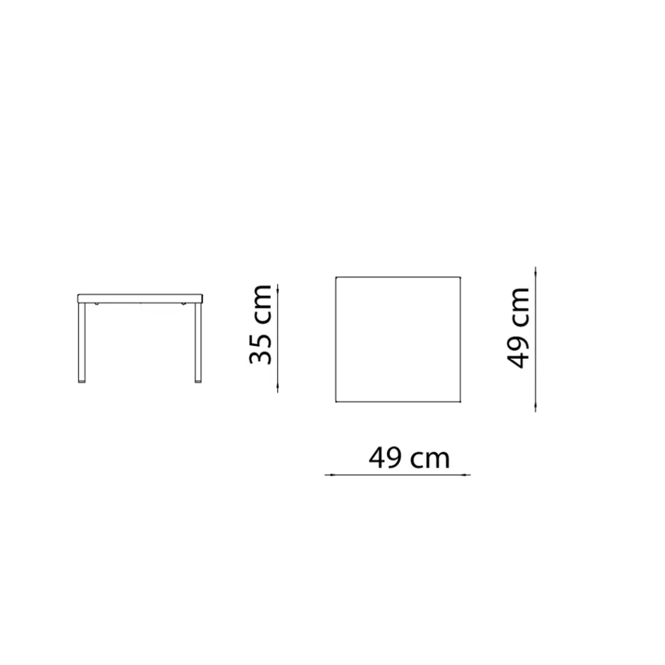 Stackable Garden Coffee Table in Galvanized Steel Made in Italy - Aberdeen Viadurini