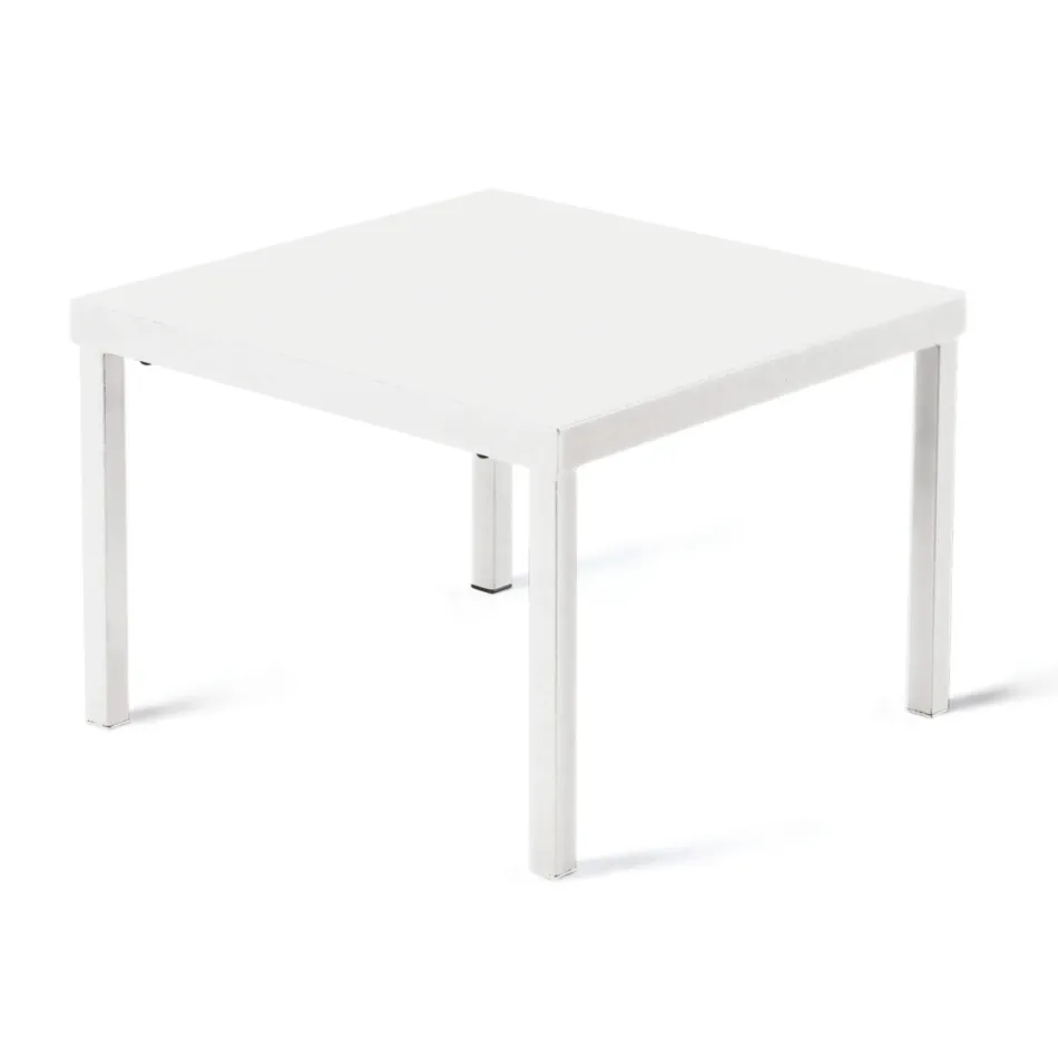 Stackable Garden Coffee Table in Galvanized Steel Made in Italy - Aberdeen Viadurini