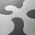 Black Lacquered Larch Coffee Table with Satin Stainless Steel Inserts - Vergine Viadurini