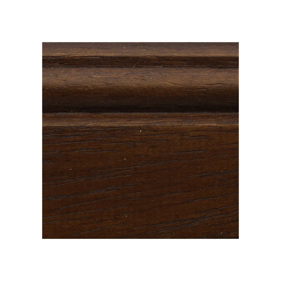 Coffee table in patinated walnut finish with shelf Made in Italy - Pekele Viadurini