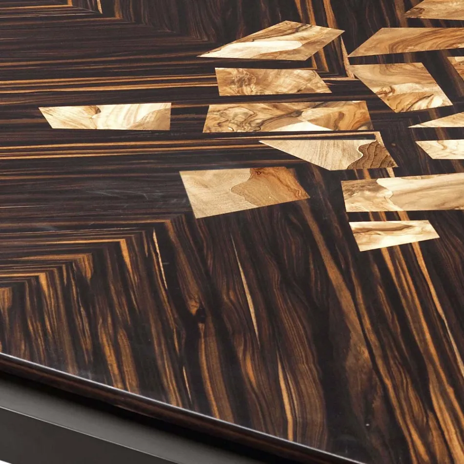 Grilli Zarafa modern design solid wood coffee table made in Italy Viadurini