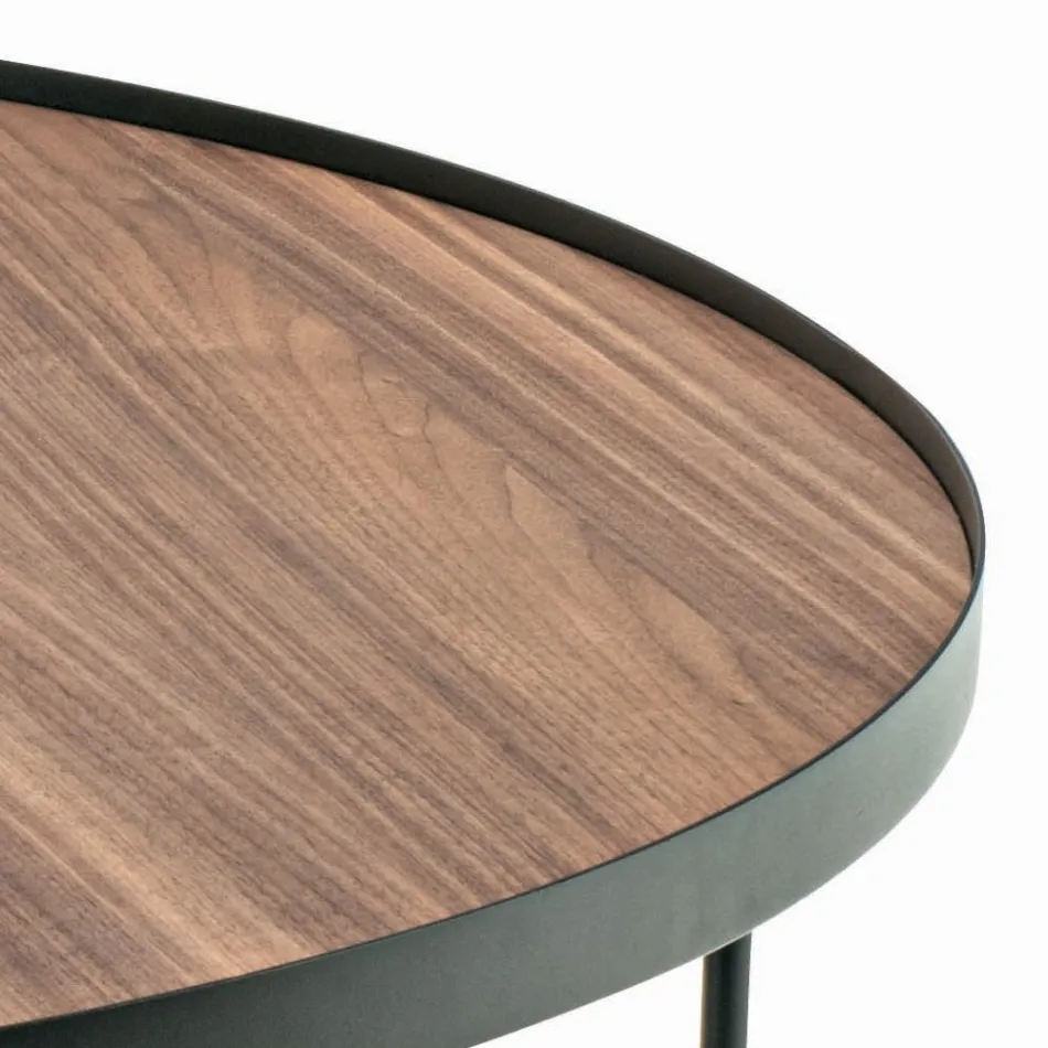 Coffee table in Canaletto walnut of different sizes Made in Italy - Gubbio Viadurini