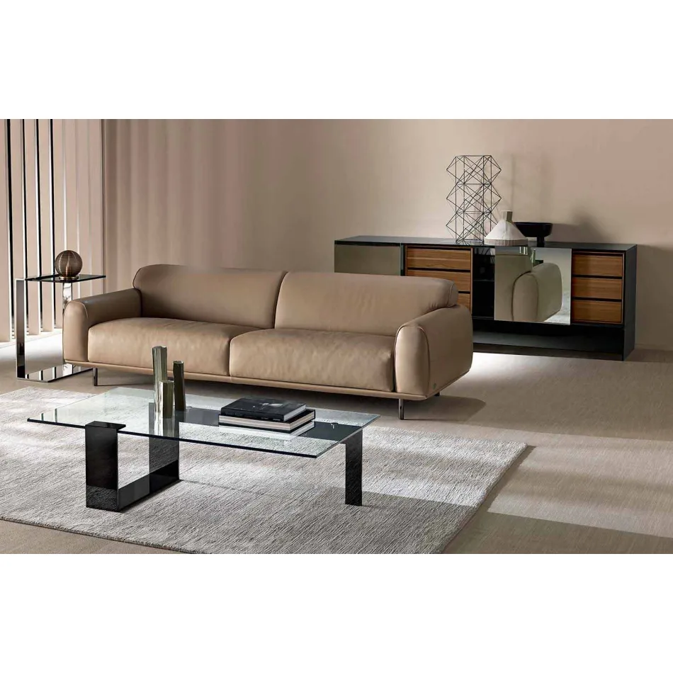 Modern Design Extralight Glass Coffee Table Made in Italy - Scoby Viadurini