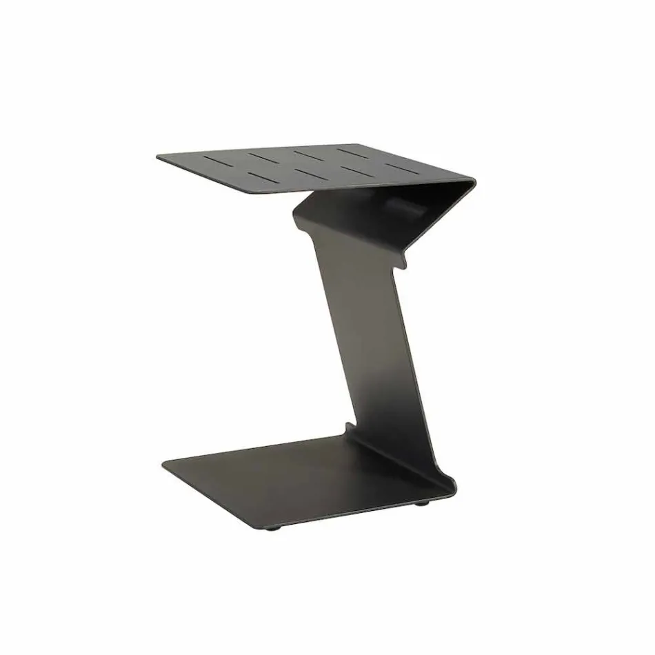 Side Table for Sofa for Outdoor in White or Black Aluminum - Denix Viadurini
