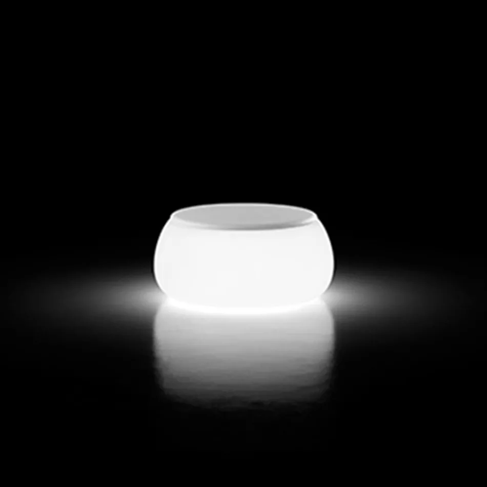 Bright Round Garden Coffee Table in Polyethylene Made in Italy - Tibaldo Viadurini