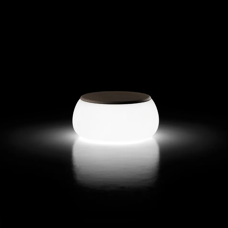 Bright Round Garden Coffee Table in Polyethylene Made in Italy - Tibaldo Viadurini