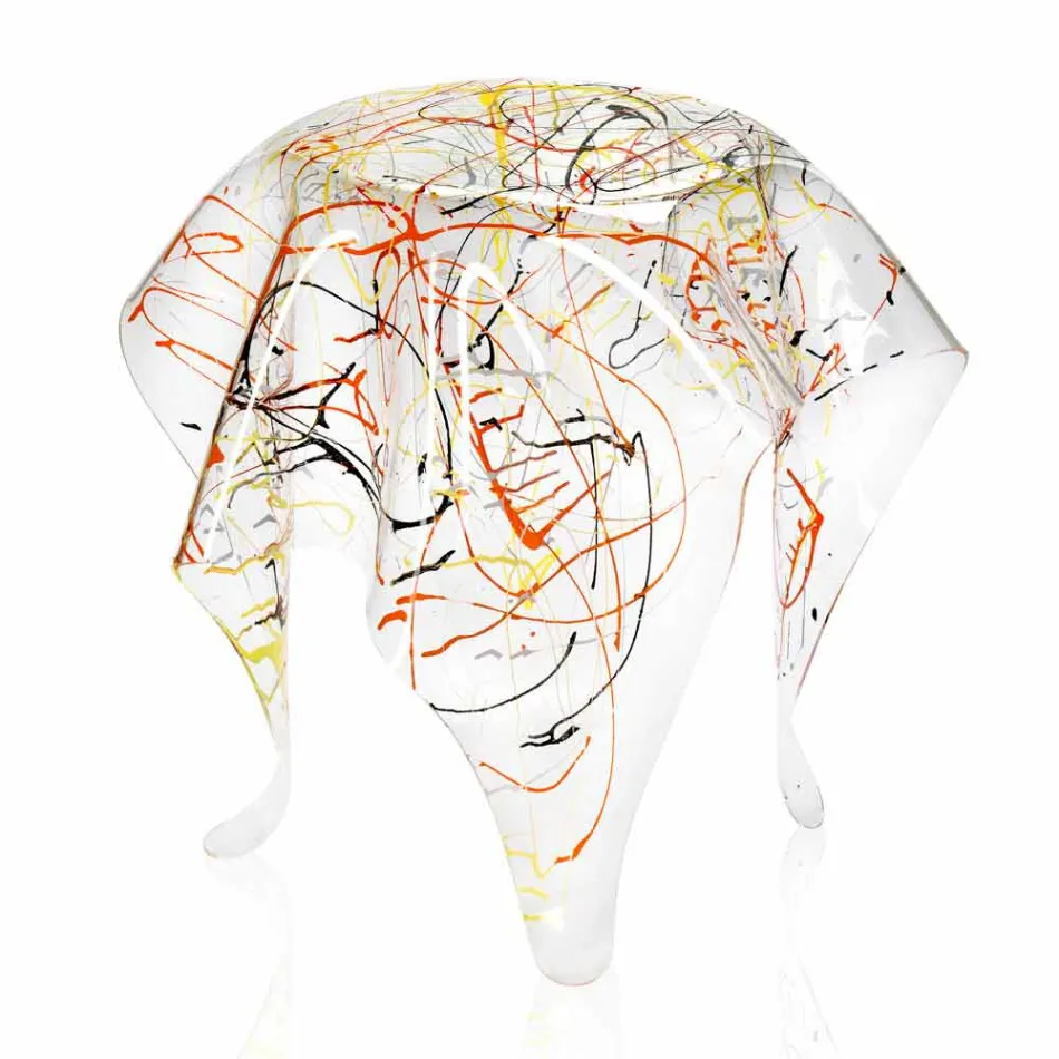 Modern made in Italy plexiglass multicolor coffee table, Otto Viadurini