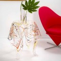 Modern multicolored plexiglass coffee table made in Italy, Otto