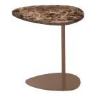 Coffee Table for Living Room in Metal and Marquinia Marble, Luxury Design - Yassine Viadurini