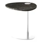 Coffee Table for Living Room in Metal and Marquinia Marble, Luxury Design - Yassine Viadurini