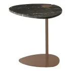 Coffee Table for Living Room in Metal and Marquinia Marble, Luxury Design - Yassine Viadurini