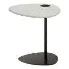 Coffee Table for Living Room in Metal and Marquinia Marble, Luxury Design - Yassine Viadurini