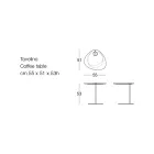 Coffee Table for Living Room in Metal and Marquinia Marble, Luxury Design - Yassine Viadurini