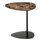 Coffee Table for Living Room in Metal and Marquinia Marble, Luxury Design - Yassine Viadurini