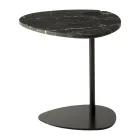 Coffee Table for Living Room in Metal and Marquinia Marble, Luxury Design - Yassine Viadurini