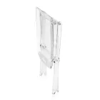 Folding Table with Transparent Plexiglass Tray 2 Sizes - Robbie Viadurini