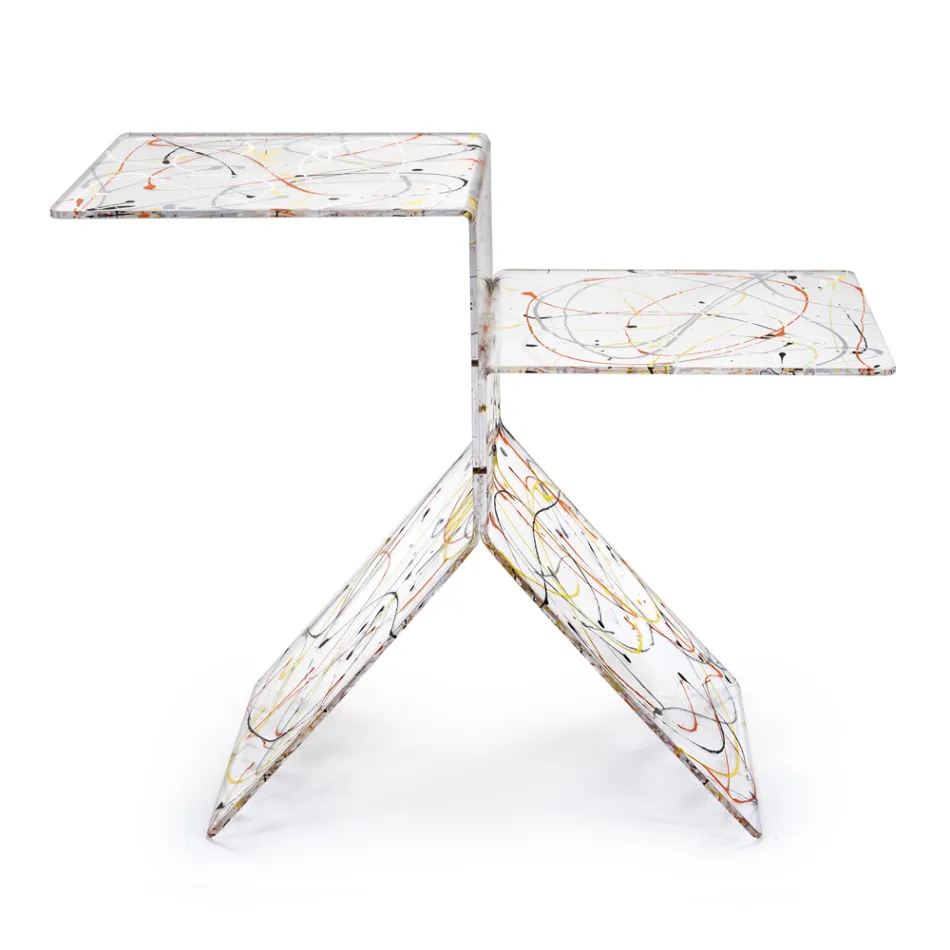 Transparent Colored Plexiglass Coffee Table for Living Room Made in Italy - Kamon Viadurini