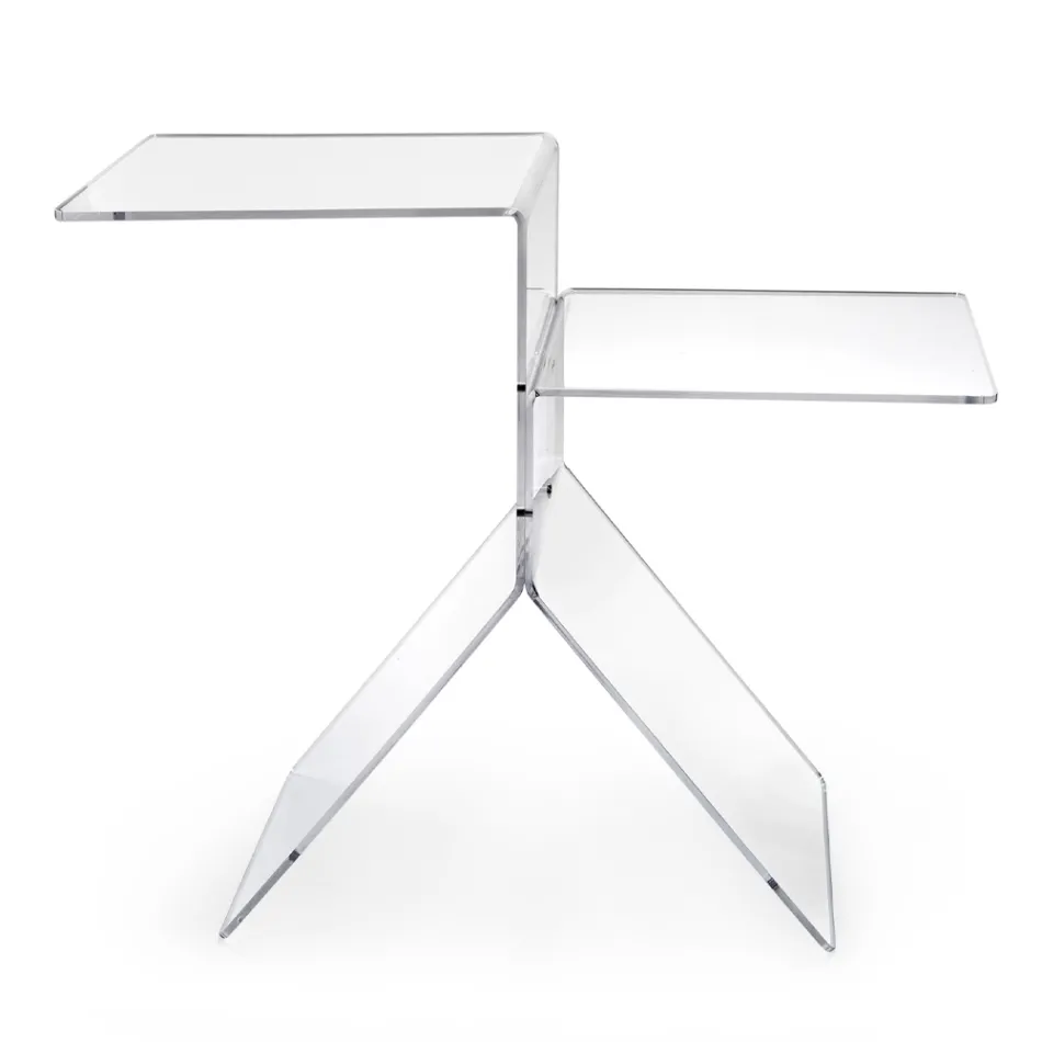 Transparent Colored Plexiglass Coffee Table for Living Room Made in Italy - Kamon Viadurini