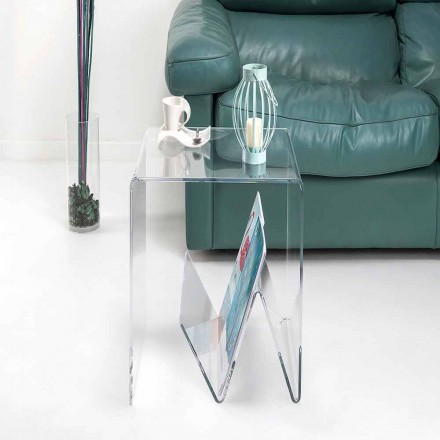 Modern design coffee table / magazine rack, in Cavour plexiglass Viadurini