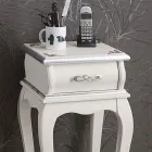 Classic Style Telephone Stand in Wood Made in Italy - Hastings Viadurini