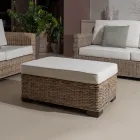 Garden Coffee Table-Pouf in Gray Kubù with Cushion - Cerys Viadurini