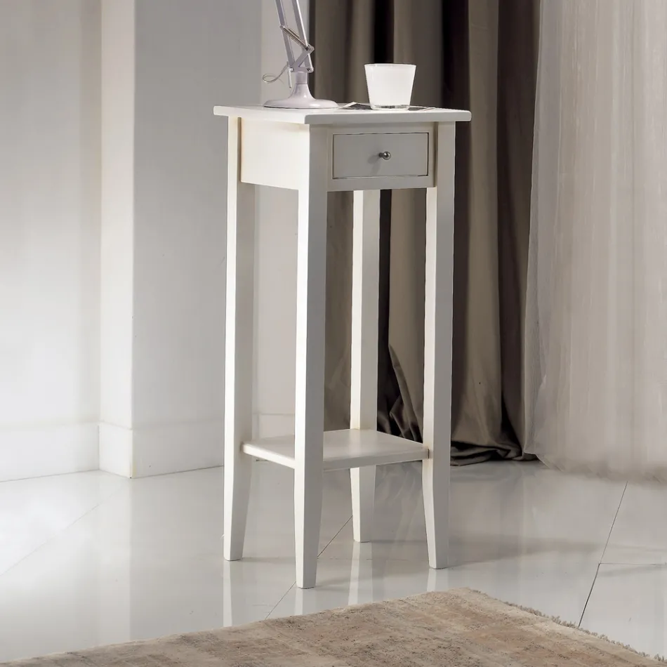 Square Coffee Table with Square Shelf in Different Heights Made in Italy - Apus Viadurini