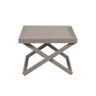 Square Aluminum Outdoor Coffee Table with Removable Tray - Vander Viadurini