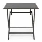 Square Folding Outdoor Coffee Table in Painted Aluminum - Hunt Viadurini