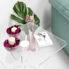 Design square coffee table, in transparent PMMA Laives Viadurini