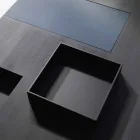 Contemporary rectangular coffee table with iris removable embedded trays Viadurini