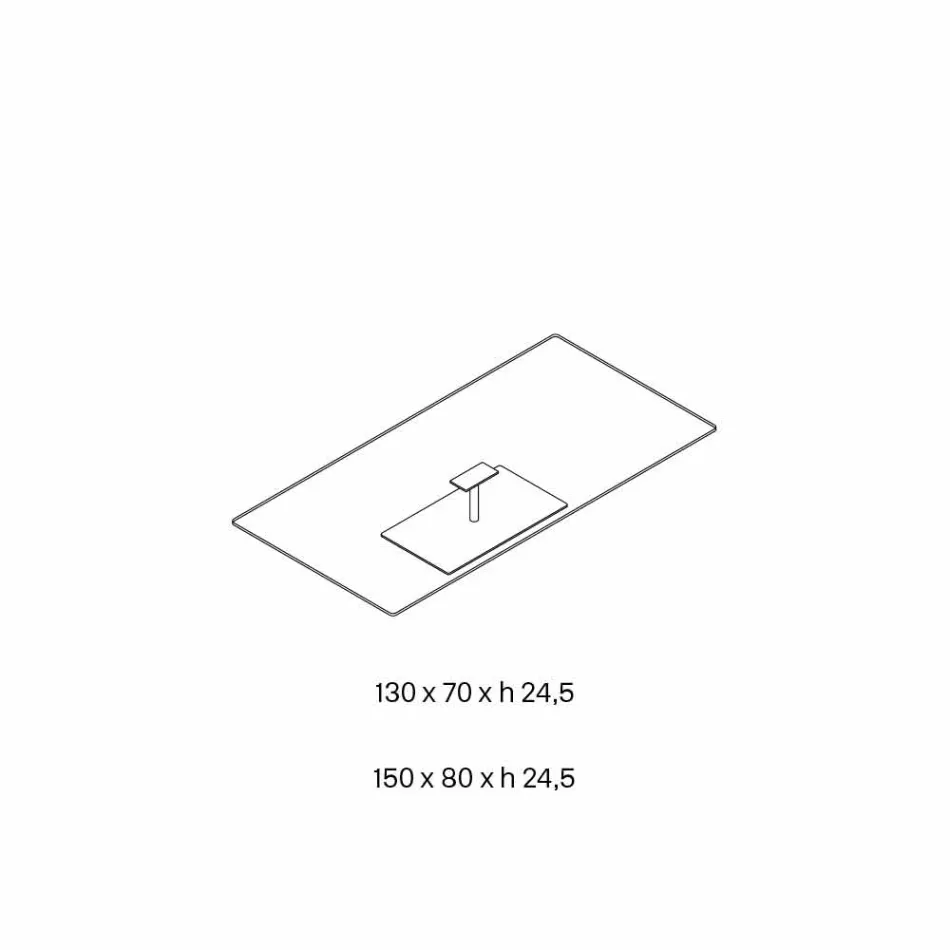 Rectangular Coffee Table for the Living Room in Extra-clear or Smoked Glass - Giovannino Viadurini