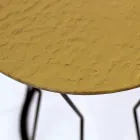 Round Coffee Table with Steel Base and Glass Top Made in Italy - Alisea Viadurini