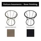 Round Coffee Table with Steel Base and Glass Top Made in Italy - Alisea Viadurini