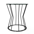 Round Coffee Table with Steel Base and Glass Top Made in Italy - Alisea Viadurini