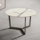 Round Coffee Table with Hpl Top Made in Italy - Mina Viadurini